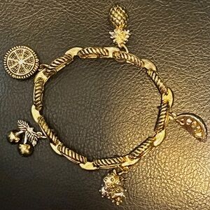 Gold Stretch Charm Bracelet